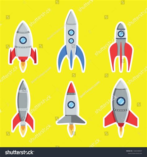 Vintage Spaceship Collection Vector Pack Stock Vector (Royalty Free) 1284348037 | Shutterstock