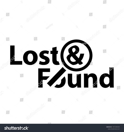 Lost Found Icon Clipart Image Isolated Stock Vector (Royalty Free) 1357240334 | Shutterstock