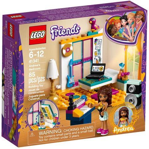 LEGO 41342 Friends Emma's Deluxe Bedroom Building Toy Kit Set for Girls ...