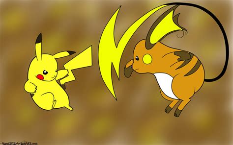 Colored lineart - Pikachu vs. Raichu by animewiccan725 on DeviantArt