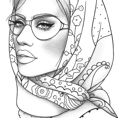 Girl Outline Coloring Page