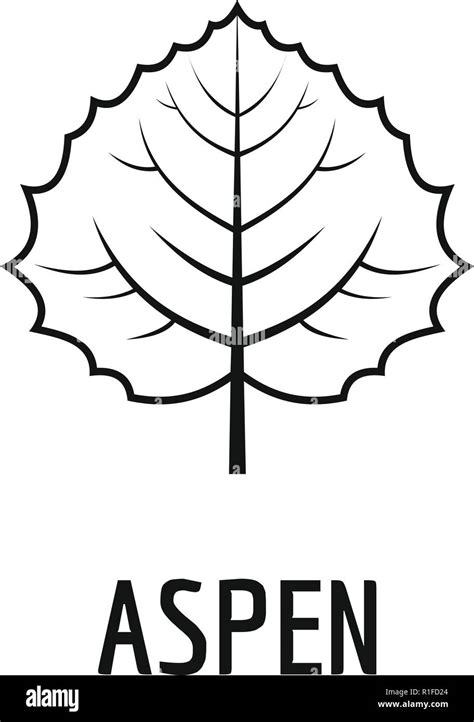 Aspen leaf icon. Simple illustration of aspen leaf vector icon for web ...