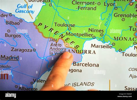 kid showing France-Spain border on the map Stock Photo, Royalty Free Image: 96309795 - Alamy