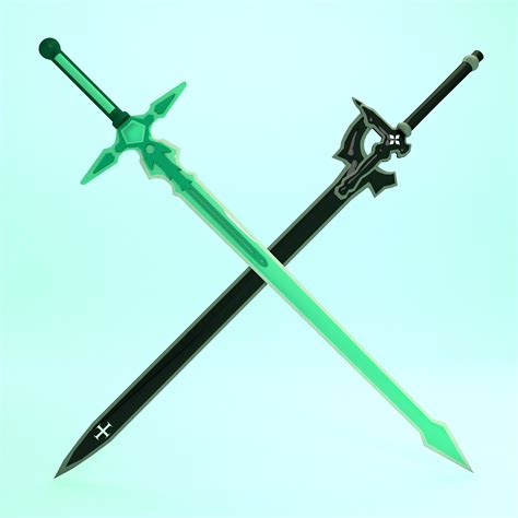 SAO Kirito's dual swords by Justass on DeviantArt