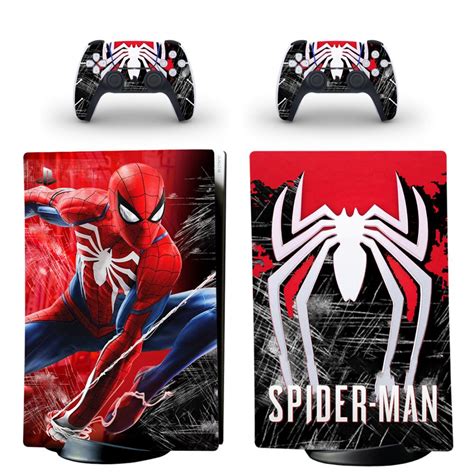 Spiderman Skin Sticker Decal For PS5 Digital Edition And Controllers ...