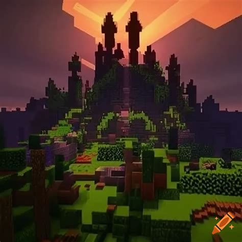 Detailed minecraft landscape