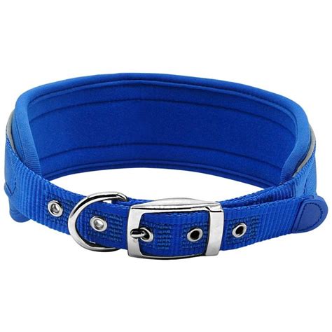 Reflective Extra Wide Nylon Padded Dog Collar