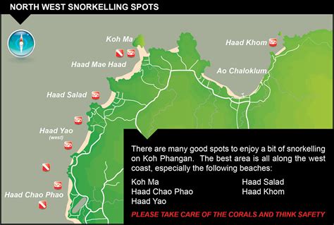 Snorkelling Map – Koh Phangan Thailand