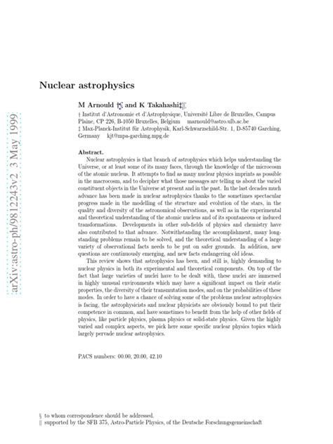 An In-Depth Review of Nuclear Astrophysics and its Interdisciplinary Relationship with Astronomy ...