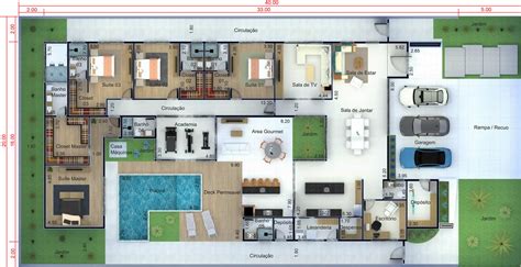 Planta de mansão moderna - Projetos de Casas, Modelos de Casas e Fachadas de Casas