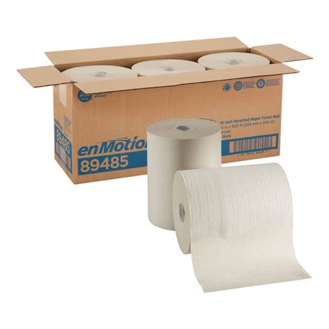 enMotion by GP PRO, 1-Ply, 10" x 800', 100% Recycled, Brown, 3 Rolls per Case | OfficeSupply.com