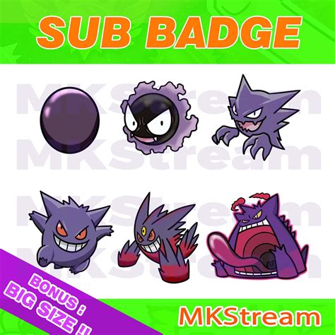 ArtStation - Twitch sub badges pokemon gastly evolution pack | Artworks