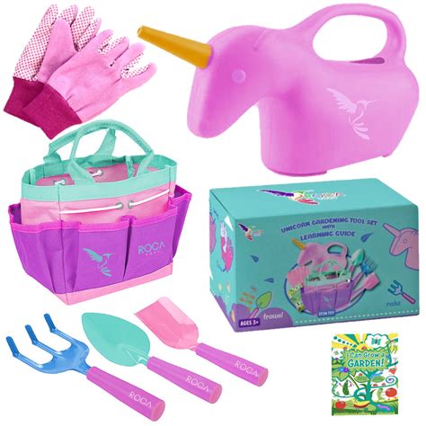 Kids Gardening Set - Unicorn Gifts For Girls - Outdoor Toys – Includes Unicorn Watering Can and ...