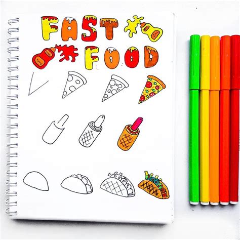 How to draw food step by step - The Smart Wander