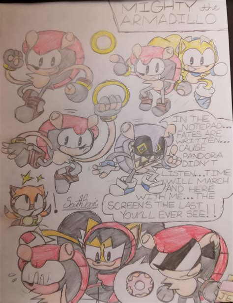 [BY ME] Sketches of Jrone the Flying Ant + Sketches of Mighty the Armadillo : r/SonicTheHedgehog