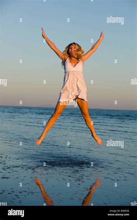 Jumping For Joy Stock Photo - Alamy