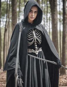 Grim Reaper Costume Female Fancy Dress Face Swap ID:889932