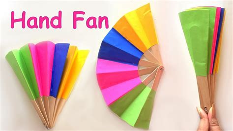 DIY - Homemade paper hand fan. best out of waste. kids craft ideas.