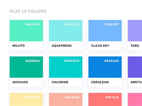 Flat UI Colors 2 by Kevin Yang on Dribbble