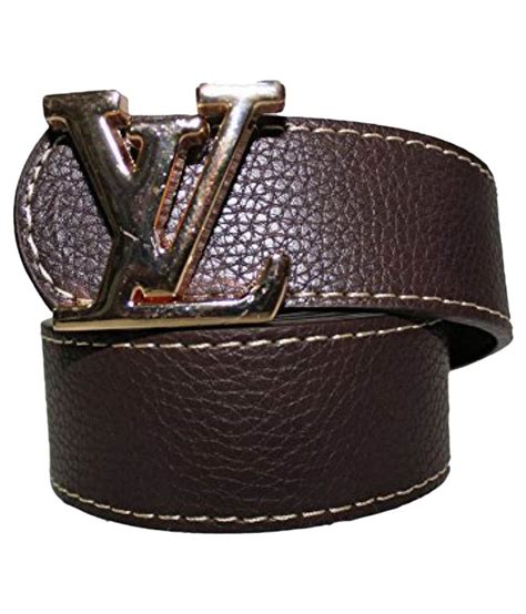 LV Belt Brown Faux Leather Casual Belts: Buy Online at Low Price in ...