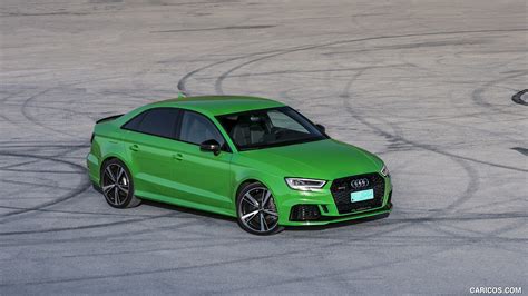 Audi RS3 Sedan | 2018MY (Color: Viper Green) | Front Three-Quarter