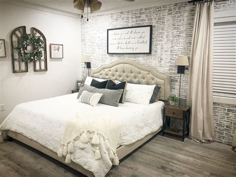 Master Bedroom | Brick wall bedroom, Brick bedroom, Faux brick walls