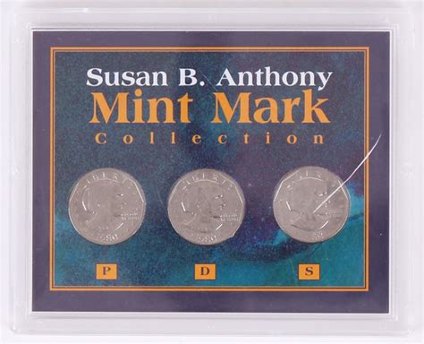 1980 Susan B. Anthony Mint Mark Collection of (3) Coins | Pristine Auction