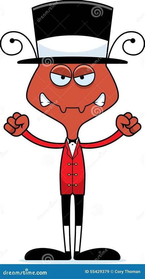 Cartoon Angry Ringmaster Ant Stock Vector - Illustration of ringmaster, animal: 55429379