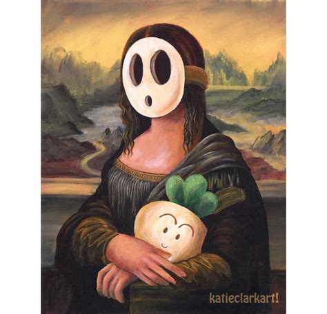 Shy Guy Painting Mona Lisa Print Alternative Mona Lisa Shy Guy Art ...