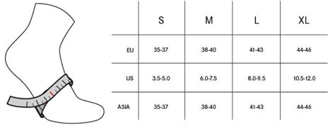 Sock Shoe Size Chart