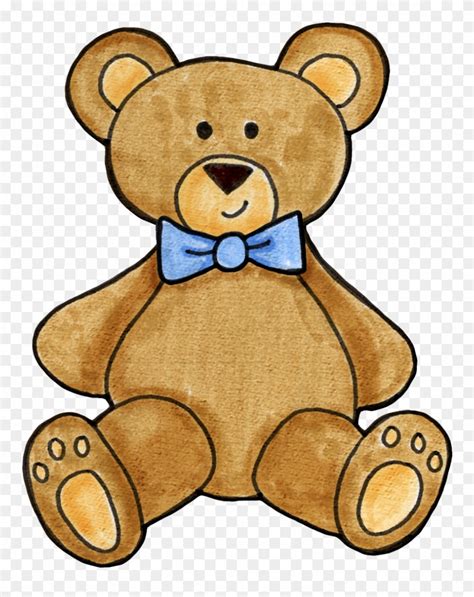 Teddy Bear Clipart Boy, Bear Illustration, Crewel Embroidery, - Tarjetas De Baby Shower De ...