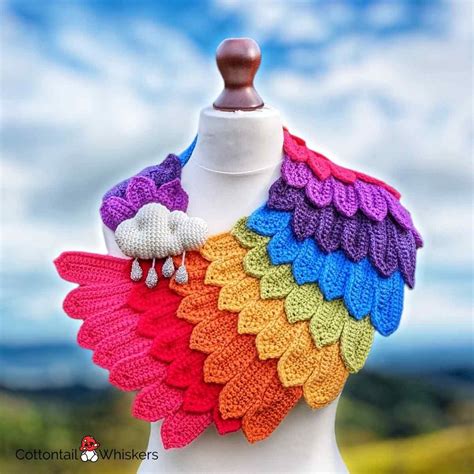 Stunning Rainy Days Shawl Crochet Pattern | Cottontail & Whiskers