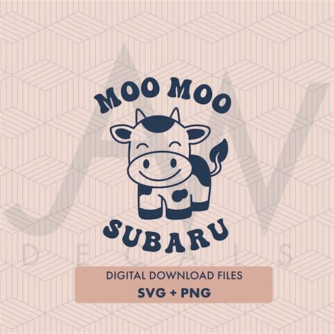 Moo Moo Subaru Svg - Etsy