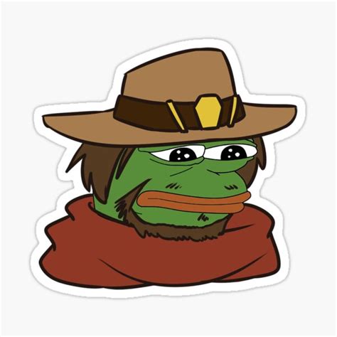 "Pepe the frog meme cowboy" Sticker for Sale by Omeris | Redbubble