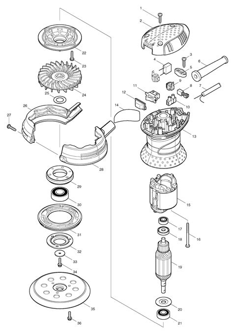 Makita BO5030 Parts List | Makita BO5030 Repair Parts | OEM Parts with Schematic Diagram