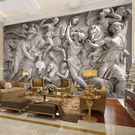 Aliexpress.com : Buy European Roman Figue Statue Wall Mural Ancient Art Photo Wallpaper Custom ...