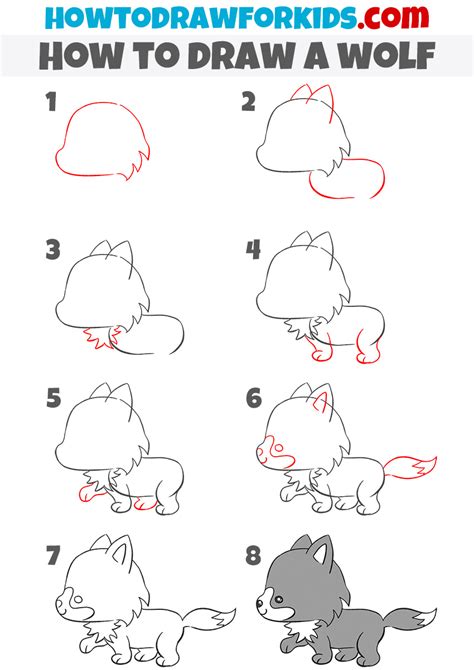 How to Draw a Wolf - Easy Drawing Tutorial For Kids