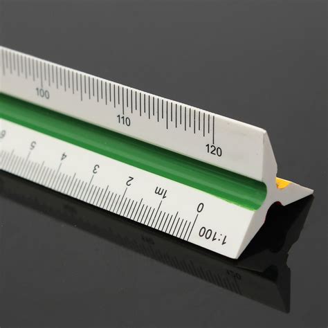 30cm White Triangular Metric Scale Ruler Plastic Three Color Coded Sides | Alexnld.com