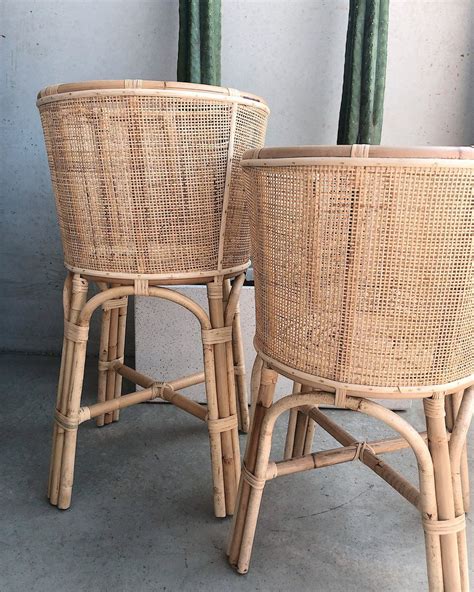 Rattan Planter - Large – Boheme Home Rattan Planters, Rattan Basket ...