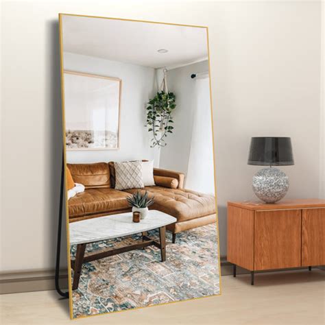 Ebern Designs Longin Rectangle Metal Full Length Mirror & Reviews | Wayfair