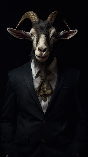 Premium Photo | A goat with a human face in a suit for concept of Greatest Of All Time GOAT