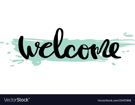 Welcome calligraphy design Royalty Free Vector Image