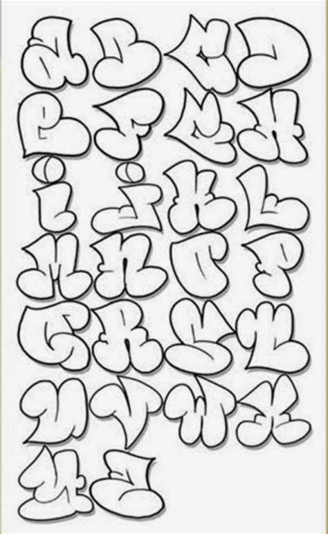 Graffitie: alphabet graffiti bubble letters