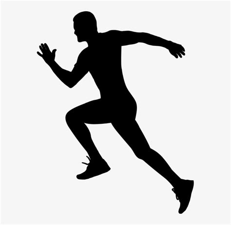 Running Man Silhouette Free Vector