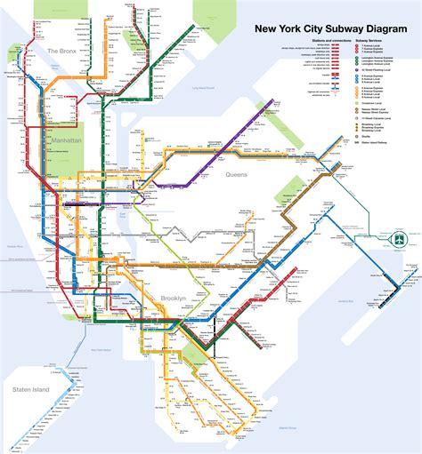 Manhattan Subway Map Printable