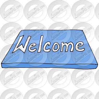 Welcome Mat Picture for Classroom / Therapy Use - Great Welcome Mat Clipart