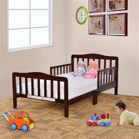 Brown Toddler Wood Bed Frame