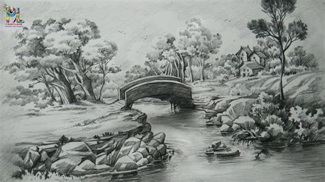 Realistic Landscape Drawings at PaintingValley.com | Explore collection ...