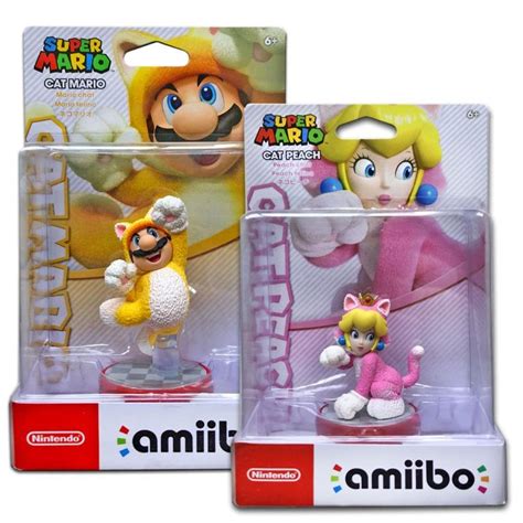 amiibo - Super Mario 3D World Cat Mario/Peach, Video Gaming, Gaming Accessories, Interactive ...