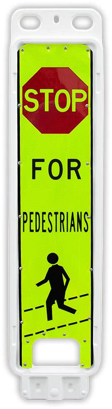 Stop For Pedestrians In-Street Crossing Sign X5651 - by SafetySign.com